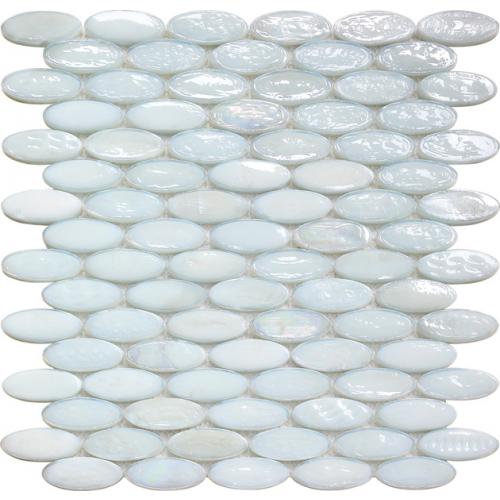 CA208 / Elipse White Glass Mosaic Mystic Collection