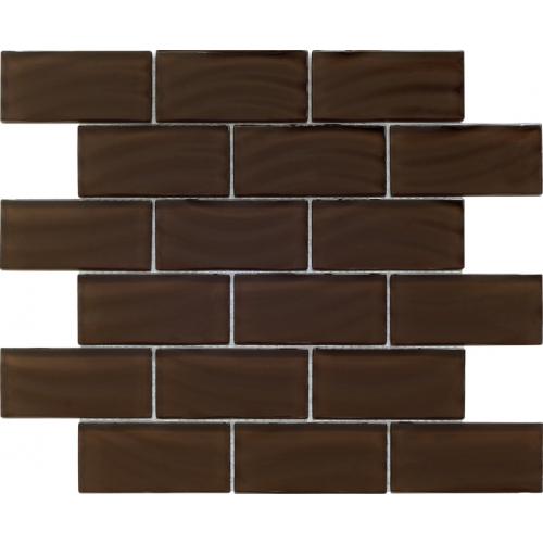 Brown / 48x98x8 mm Wavy Glass Mystic Collection
