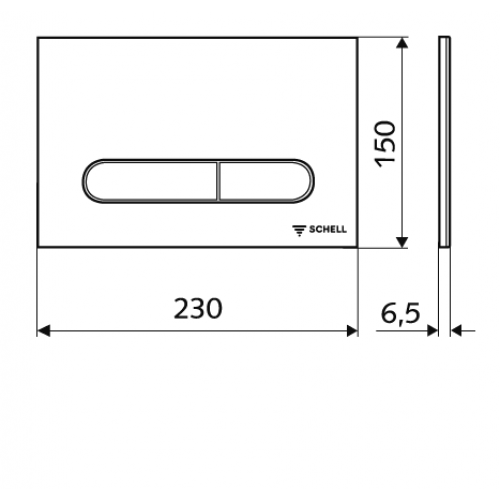 03 068 06 99 SCHELL WC KUMANDA PANELİ PARLAK -LİNEAR II SCHELL